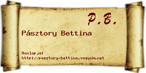 Pásztory Bettina névjegykártya