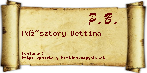 Pásztory Bettina névjegykártya